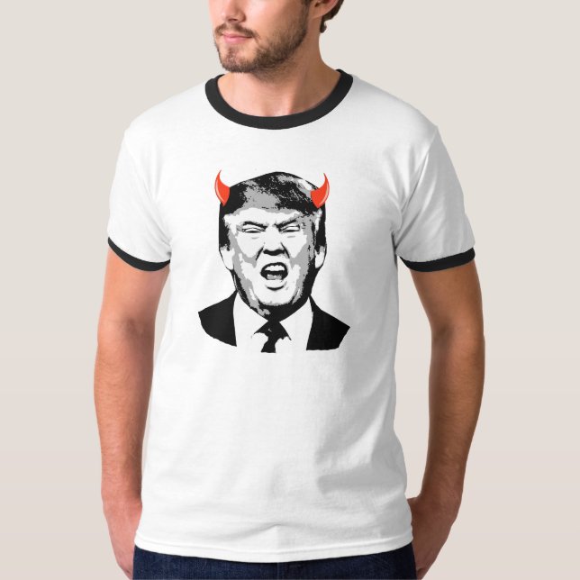 Trumfdjävulen röda 2 - Anti-Trumf - Tee (Framsida)