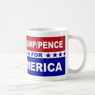 Trumfencentmynt för Amerika röd vit och blått Kaffemugg