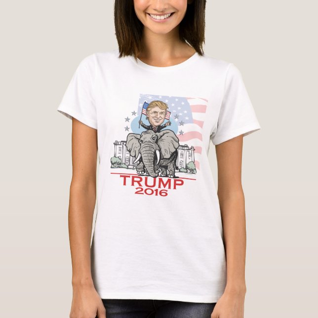 TrumfGOP-elefanten turnerar T Shirt (Framsida)