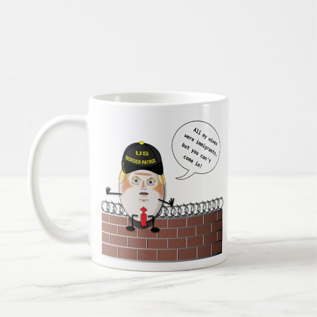 Trumfgränsbevakning Trumpty Dumbty Kaffemugg (Vänster)