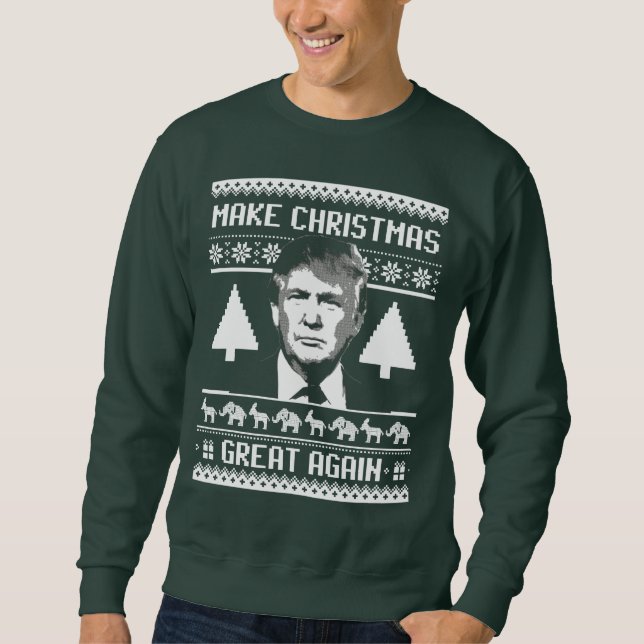 Trumfjul - gör jul underbar igen långärmad tröja (Framsida)