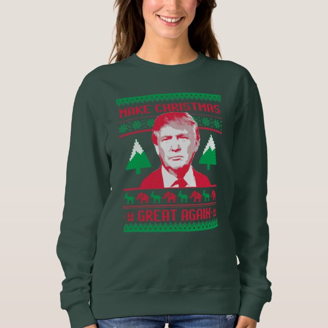 Trumfjul - gör jul underbar igen t shirt (Framsida)