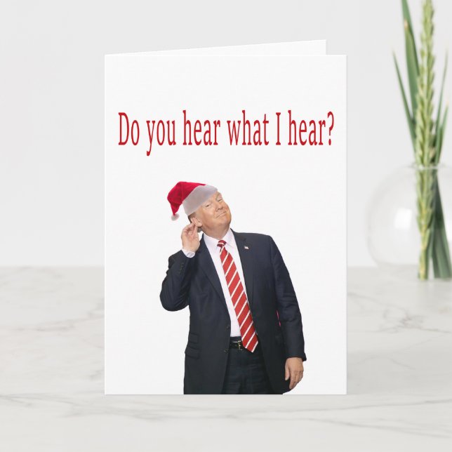 Trumfjul: Hör du vad jag hör? Helgkort (Framsida)
