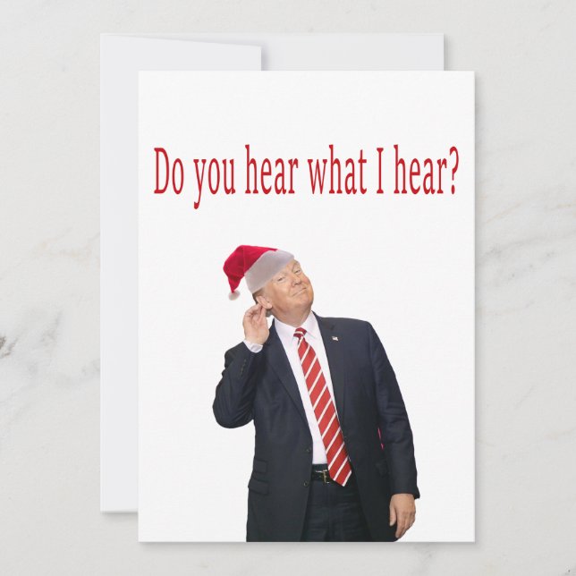 Trumfjul: Hör du vad jag hör? Julkort (Framsida)