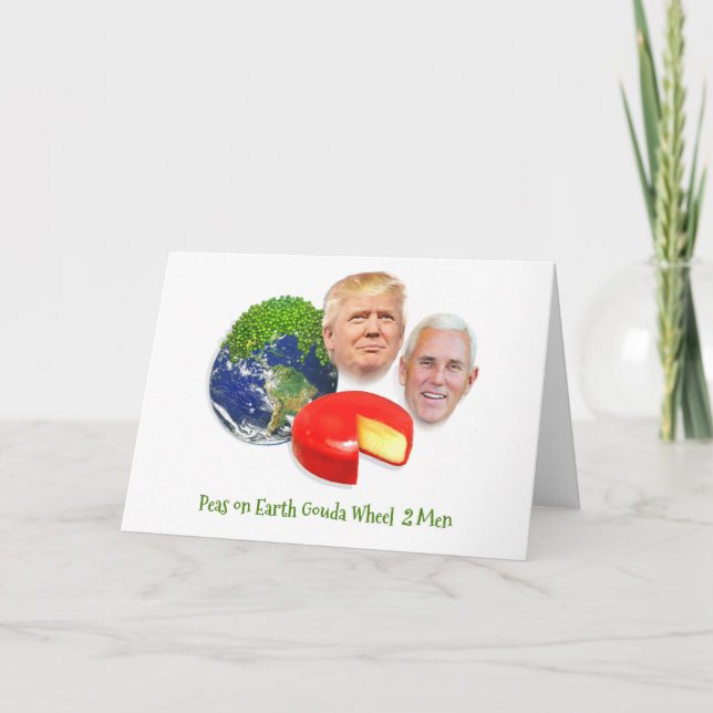 Trumfjulen, ärtor på jordGouda rullar Helgkort (Framsida)