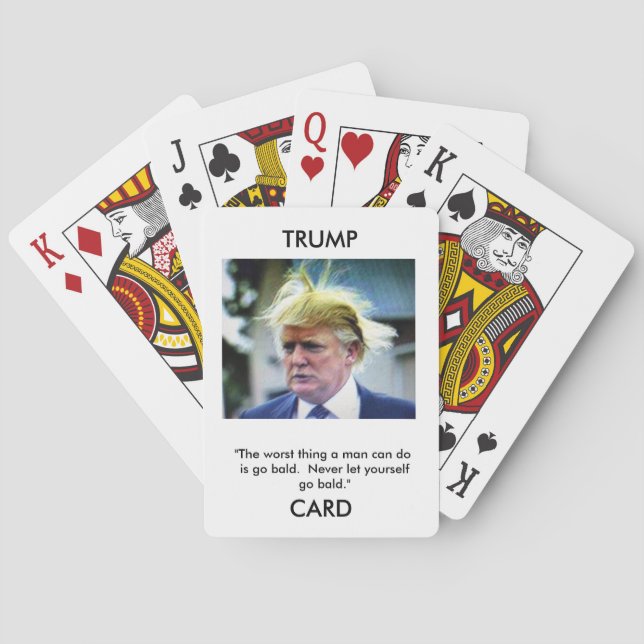 Trumfkort Donald Trump avbildar/citationstecknet Spel Kort (Baksidan)