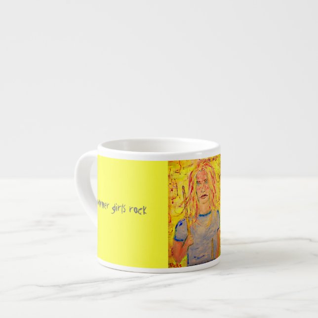 trumflickor sten espressomugg (Framsida vänster)