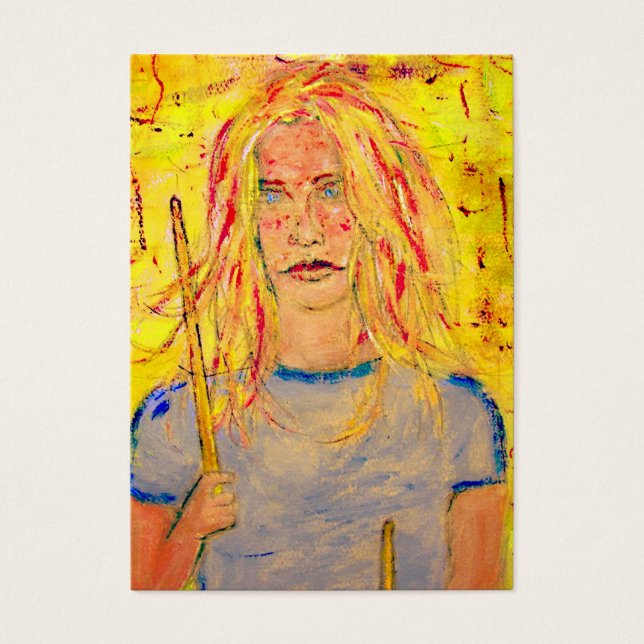 trumflickor sten visitkort (Framsidan)