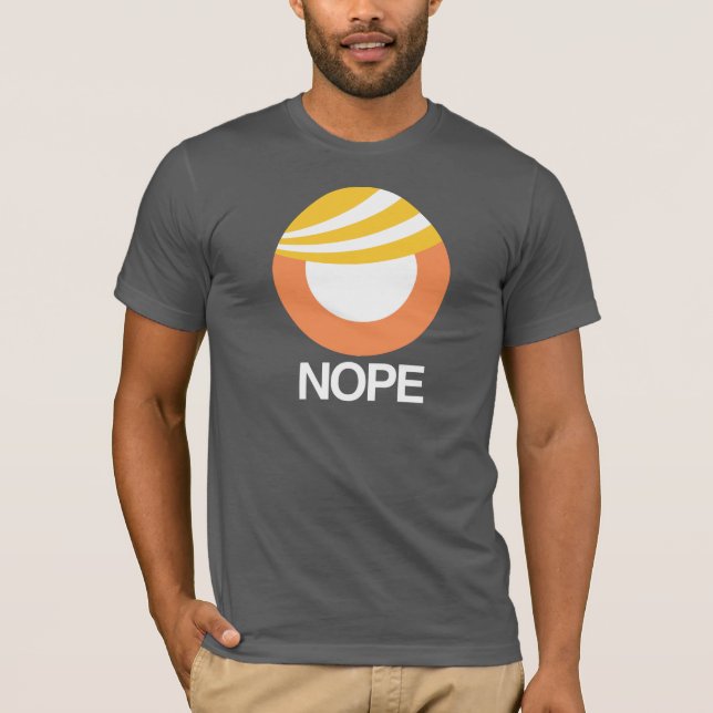 TRUMFSYMBOL - NOPE -- Anti-Trumf design - - vit T-shirt (Framsida)