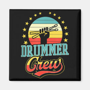 Trumkrets Roligt Trendigt Retro Vintage Stil Trumm Magnet