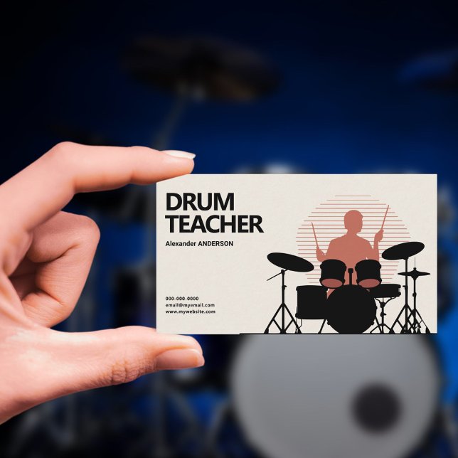 Trumlärare Visitkort (Drum Teacher Business Card)