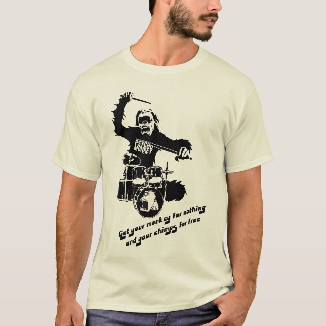 trumma apapsychomonkeyen tee shirt (Framsida)