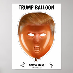 Trumma ballongen Halloween-mask Poster