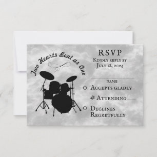 Trumma Bröllop RSVP Musiker Bröllop Trumset OSA Kort