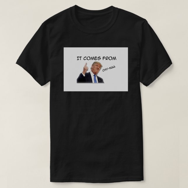 Trumma den kommer från China Ansikte-maskmask T Shirt (Design framsida)