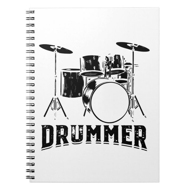 trumma | Drum musician Gifts Anteckningsbok (Framsidan)