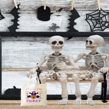 Trumma eller behandla Skeleton Halloween