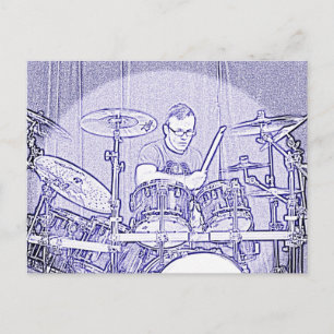 Trumma eller Drummer-vykort Vykort