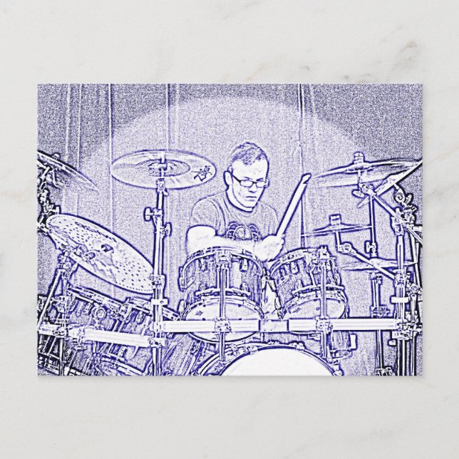 Trumma eller Drummer-vykort Vykort (Framsida)