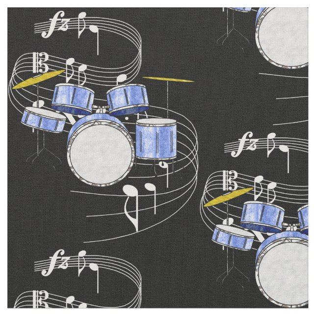 Trumma fastställdt tyg - mörk (Närbild)