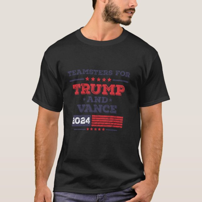 Trumma for Donald Trump J D Vance 2024 Trucker T Shirt (Framsida)