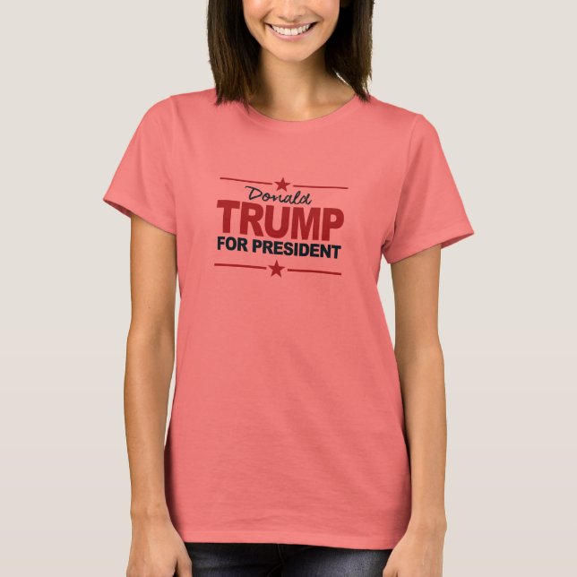 Trumma för ordförande 2016 Namnteckning T-shirt (Framsida)