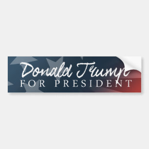 Trumma för president Autograph White Bumper -.png Bildekal