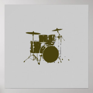trumma för väggar, musikaliska utskrifter poster