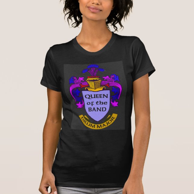Trumma ha som huvudämne: Drottning av musikbandet T-shirt (Framsida)