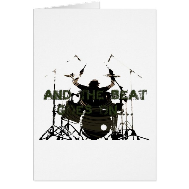 Trumma hjälten hälsningskort (Framsidan)