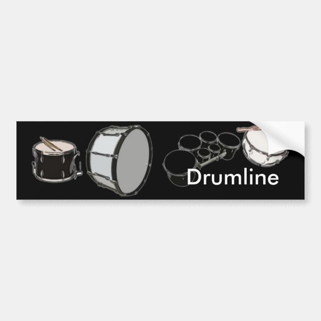Trumma kår - marschmusikband - Drumline Bildekal (Framsidan)