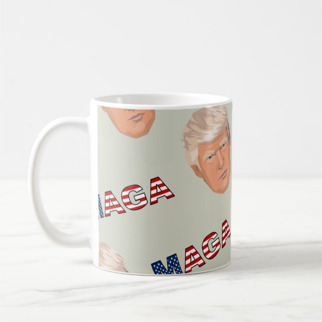 Trumma MAGA Mönster Kaffemugg (Vänster)