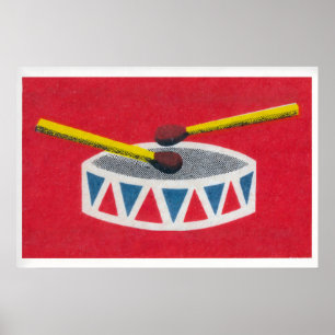 Trumma Matchbox Vägg Affisch - Vintage Östeuropa