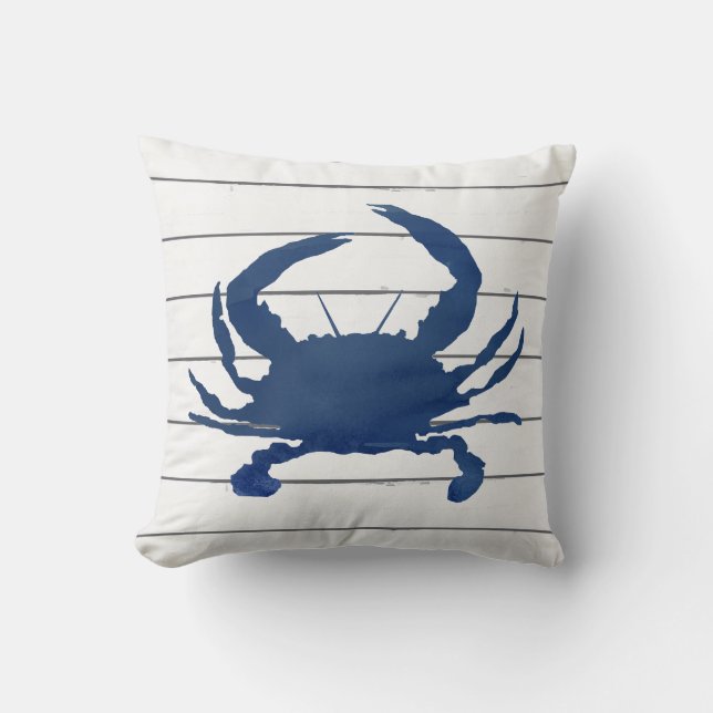 Trumma med blå färg Silhouette Beach Pillow Kudde (Framsida)