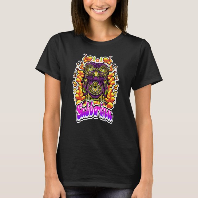 Trumma N Bas Hardstyle Frenchcore Gabber Djävul Go T Shirt (Framsida)