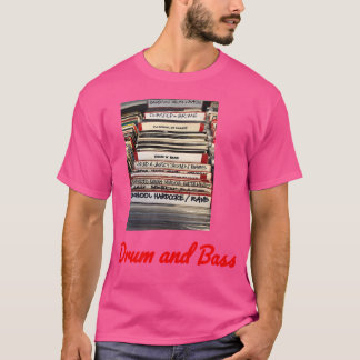 Trumma och bass-Vinyl Music Shirt För manar och kv T