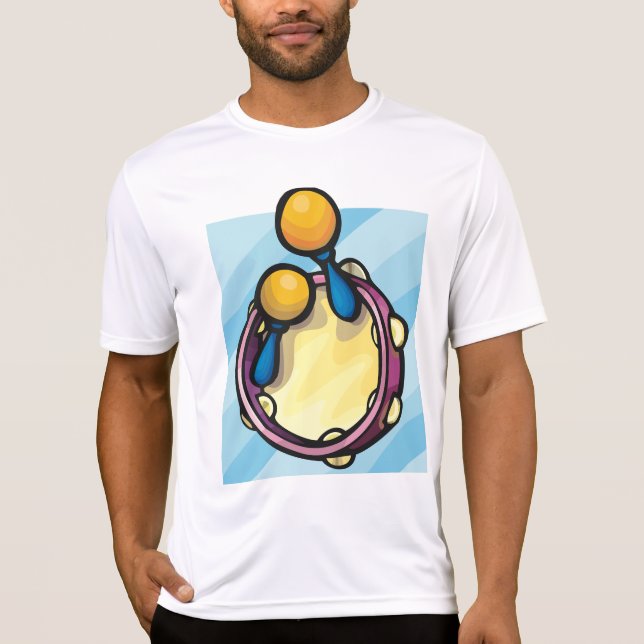 Trumma Och Maracas T Shirt (Framsida)