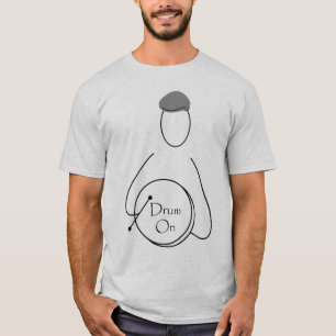 Trumma på man fodrar konst tee shirt