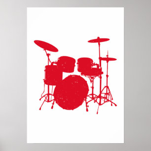Trumma satssilhouetten poster