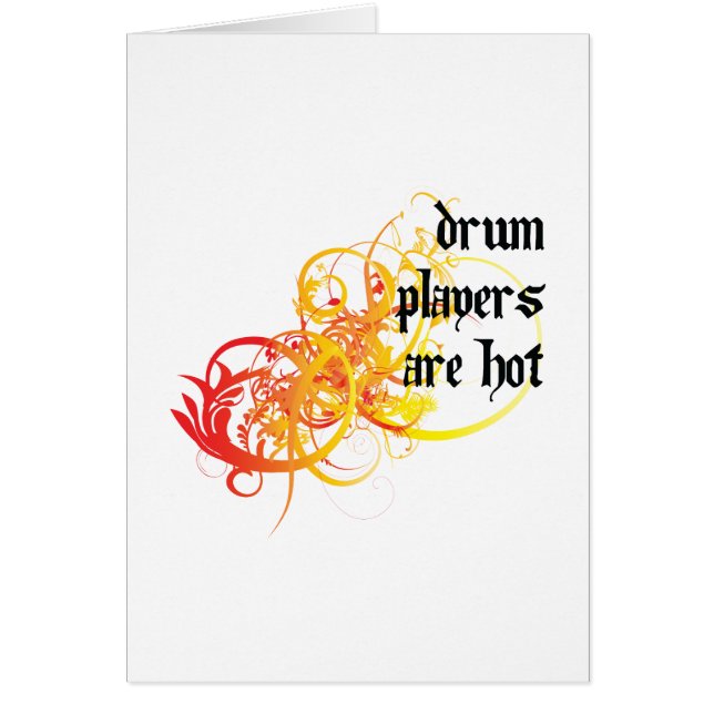 Trumma spelare hoas hälsningskort (Framsidan)