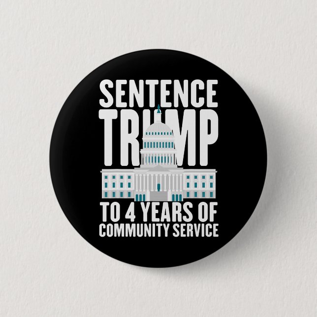 Trumma till 4 års gemenskapsservice Pro Trump Knapp (Framsida)