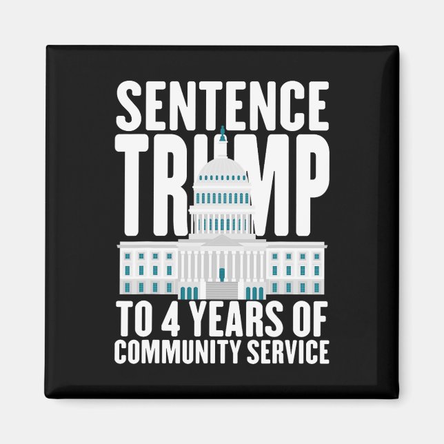 Trumma till 4 års gemenskapsservice Pro Trump Magnet (Framsidan)