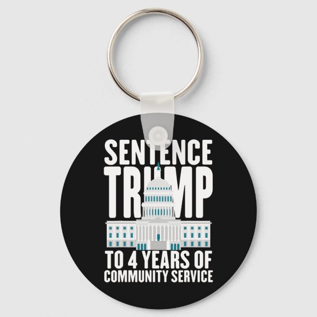 Trumma till 4 års gemenskapsservice Pro Trump Nyckelring (Framsida)