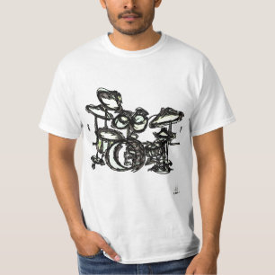 Trumma uppsättningen (PSYCHADELIC-, T-shirt