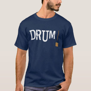 Trumma! Vit text T Shirt