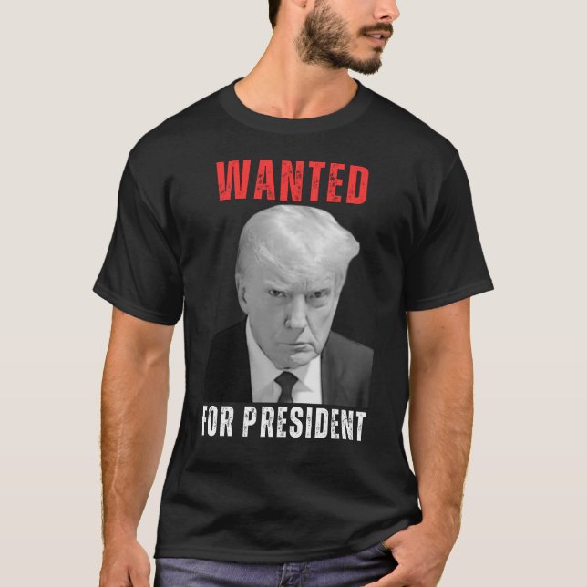 Trumman 2024 önskades för talman Flagga T Shirt (Framsida)