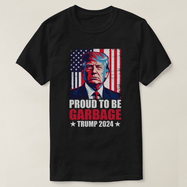 Trumman 2024 Valet som ska bli Sopor-rösttrumpan T Shirt (Design framsida)