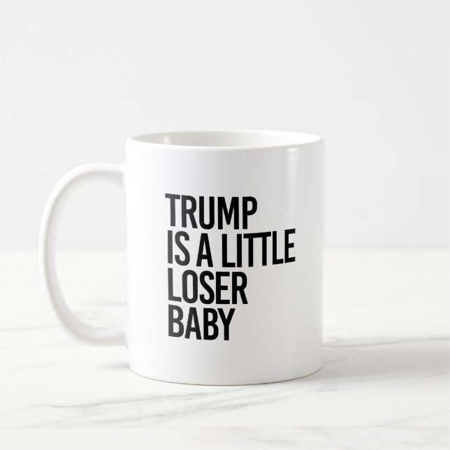 Trumman är lite förlorare baby kaffemugg (Vänster)
