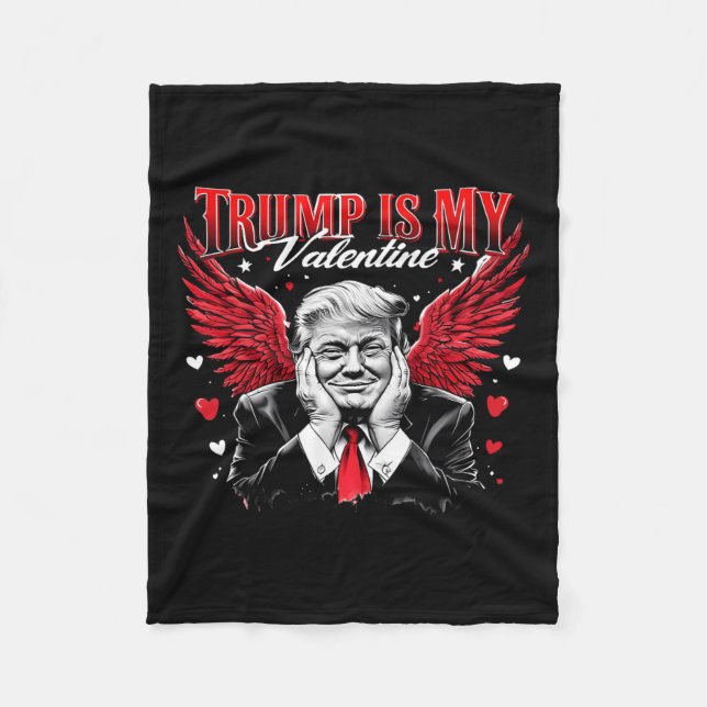 Trumman är min hjärtans rovhjärtans dag. fleecefilt (Framsidan)