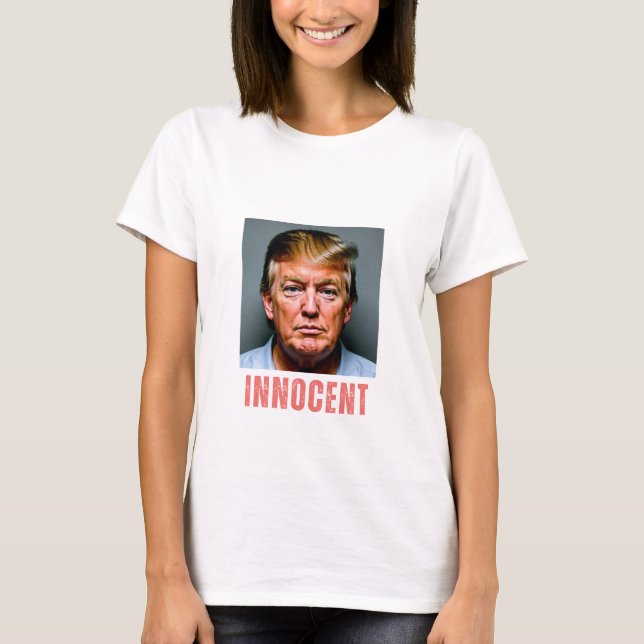 Trumman är oskyldiga kvinnors t shirt (Framsida)